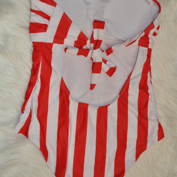 Women's Striped Elegant Parent Swimsuit Soft Clothes Size Small - Picture 6 of 7